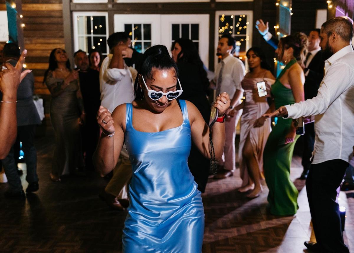 Hora Loca with LED props on the dance floor